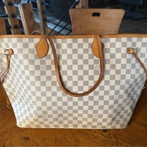 LV Neverfull Damier Azur